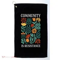 Community Is Resistance Golf Towel thumb 0