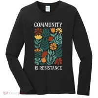 Community Is Resistance Women's Long Sleeve Shirt thumb 0