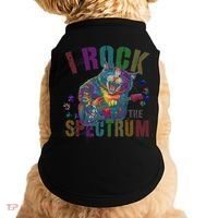 Cute I ROCK THE SPECTRUM Autism Awareness Mommy Respect Doggie Tank thumb 0
