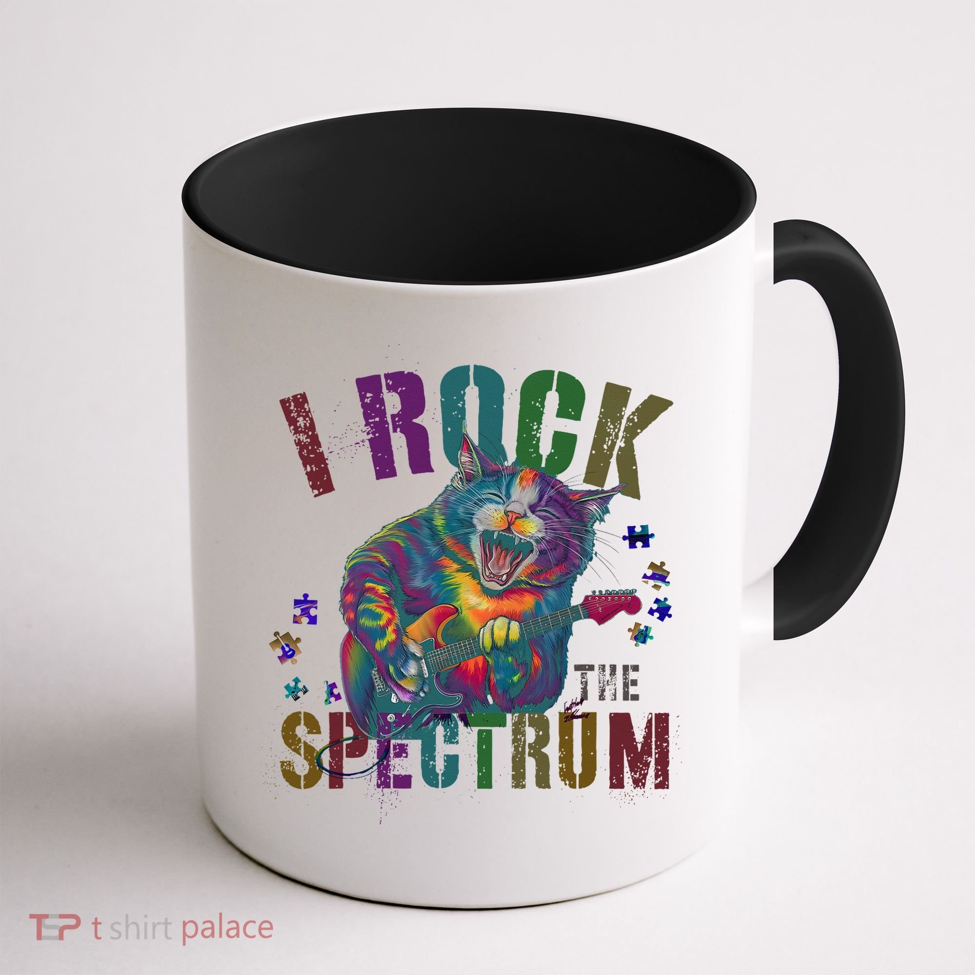 Cute I ROCK THE SPECTRUM Autism Awareness Mommy Respect Coffee Mug
