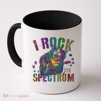 Cute I ROCK THE SPECTRUM Autism Awareness Mommy Respect Coffee Mug thumb 0
