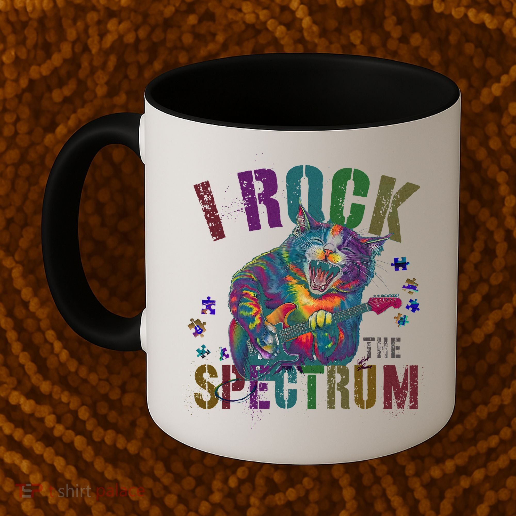 Cute I ROCK THE SPECTRUM Autism Awareness Mommy Respect Coffee Mug