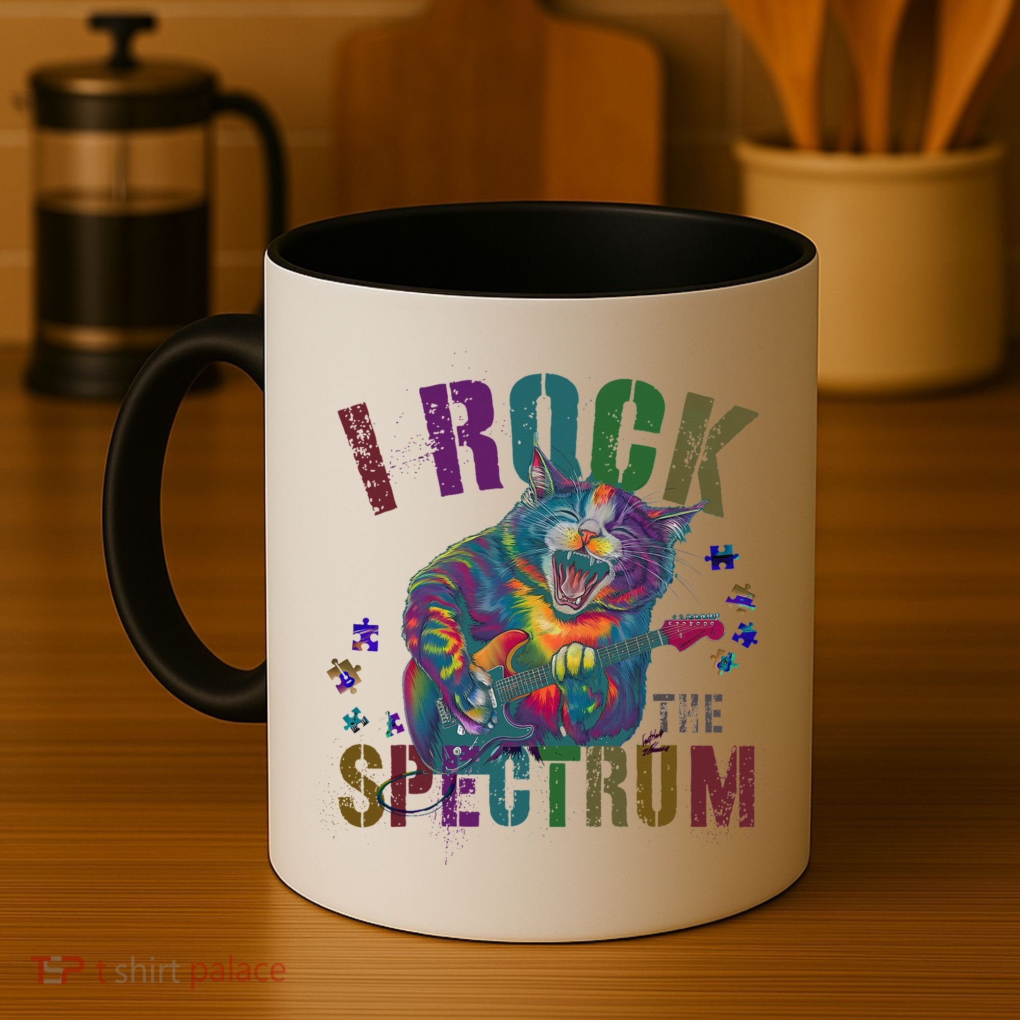 Cute I ROCK THE SPECTRUM Autism Awareness Mommy Respect Coffee Mug
