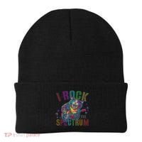 Cute I ROCK THE SPECTRUM Autism Awareness Mommy Respect Beanie thumb 0