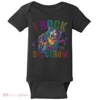 Cute I ROCK THE SPECTRUM Autism Awareness Mommy Respect Baby Bodysuit thumb 0
