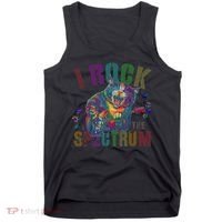 Cute I ROCK THE SPECTRUM Autism Awareness Mommy Respect Tank Top thumb 0