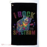 Cute I ROCK THE SPECTRUM Autism Awareness Mommy Respect Golf Towel thumb 0