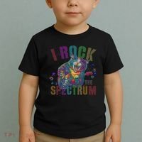 Cute I ROCK THE SPECTRUM Autism Awareness Mommy Respect Toddler T-Shirt thumb 2
