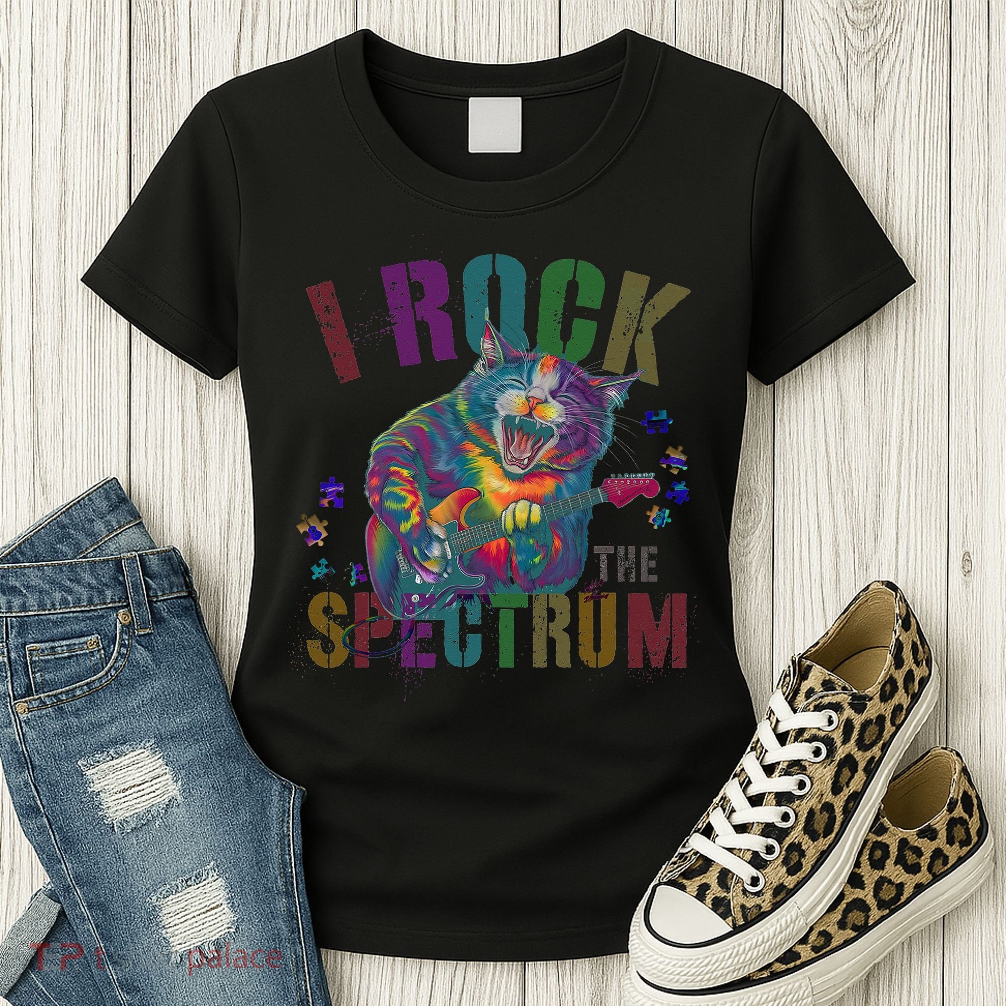 Cute I ROCK THE SPECTRUM Autism Awareness Mommy Respect Women's T-Shirt