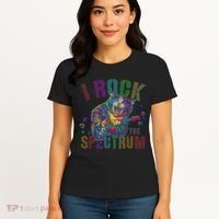 Cute I ROCK THE SPECTRUM Autism Awareness Mommy Respect Women's T-Shirt thumb 4
