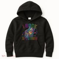 Cute I ROCK THE SPECTRUM Autism Awareness Mommy Respect Kids Hoodie thumb 0