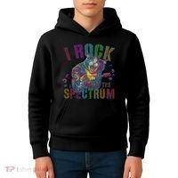 Cute I ROCK THE SPECTRUM Autism Awareness Mommy Respect Kids Hoodie thumb 4