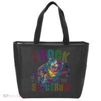 Cute I ROCK THE SPECTRUM Autism Awareness Mommy Respect Tote Bag thumb 0