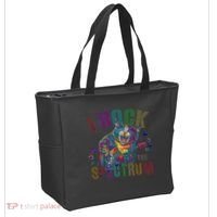 Cute I ROCK THE SPECTRUM Autism Awareness Mommy Respect Tote Bag thumb 2