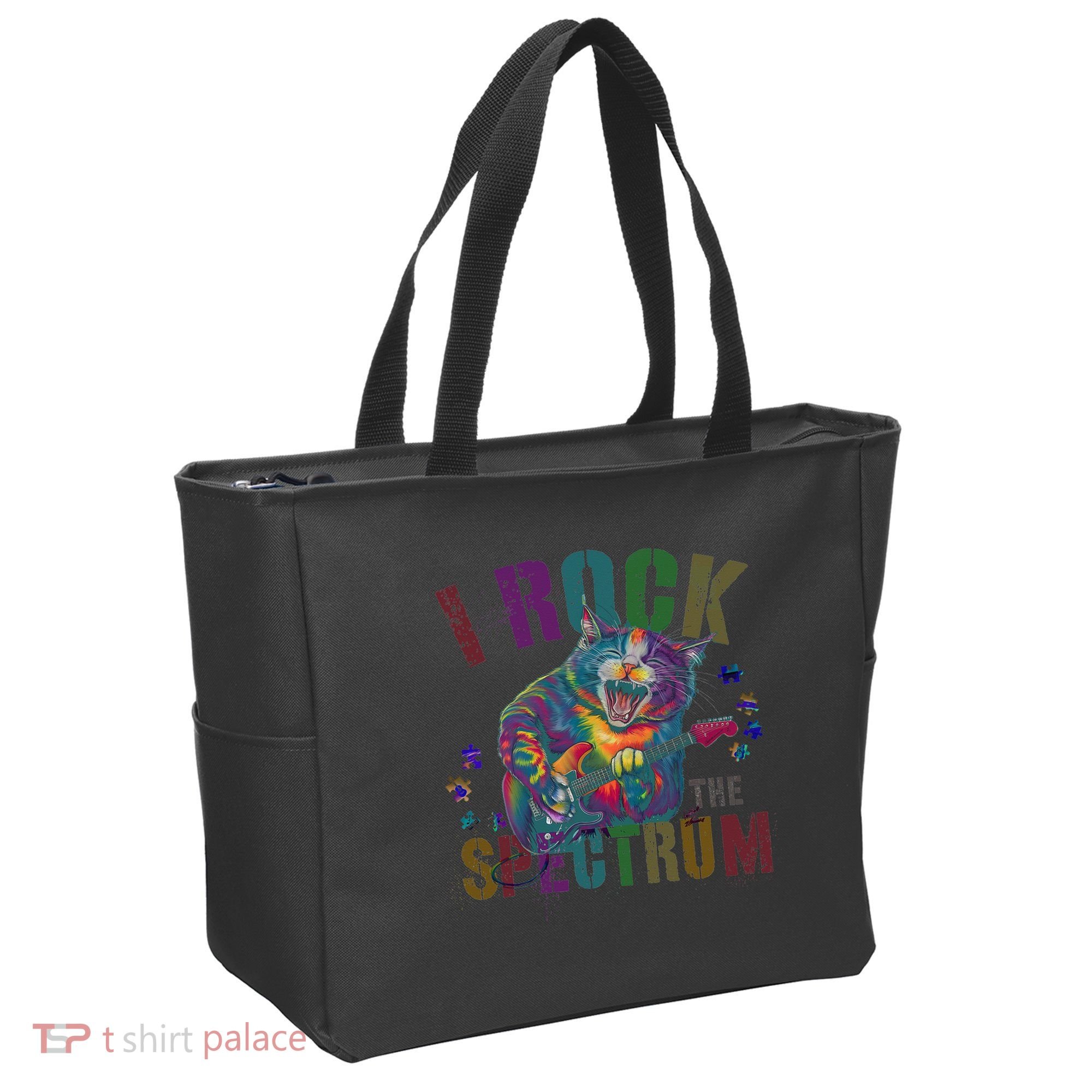 Cute I ROCK THE SPECTRUM Autism Awareness Mommy Respect Tote Bag