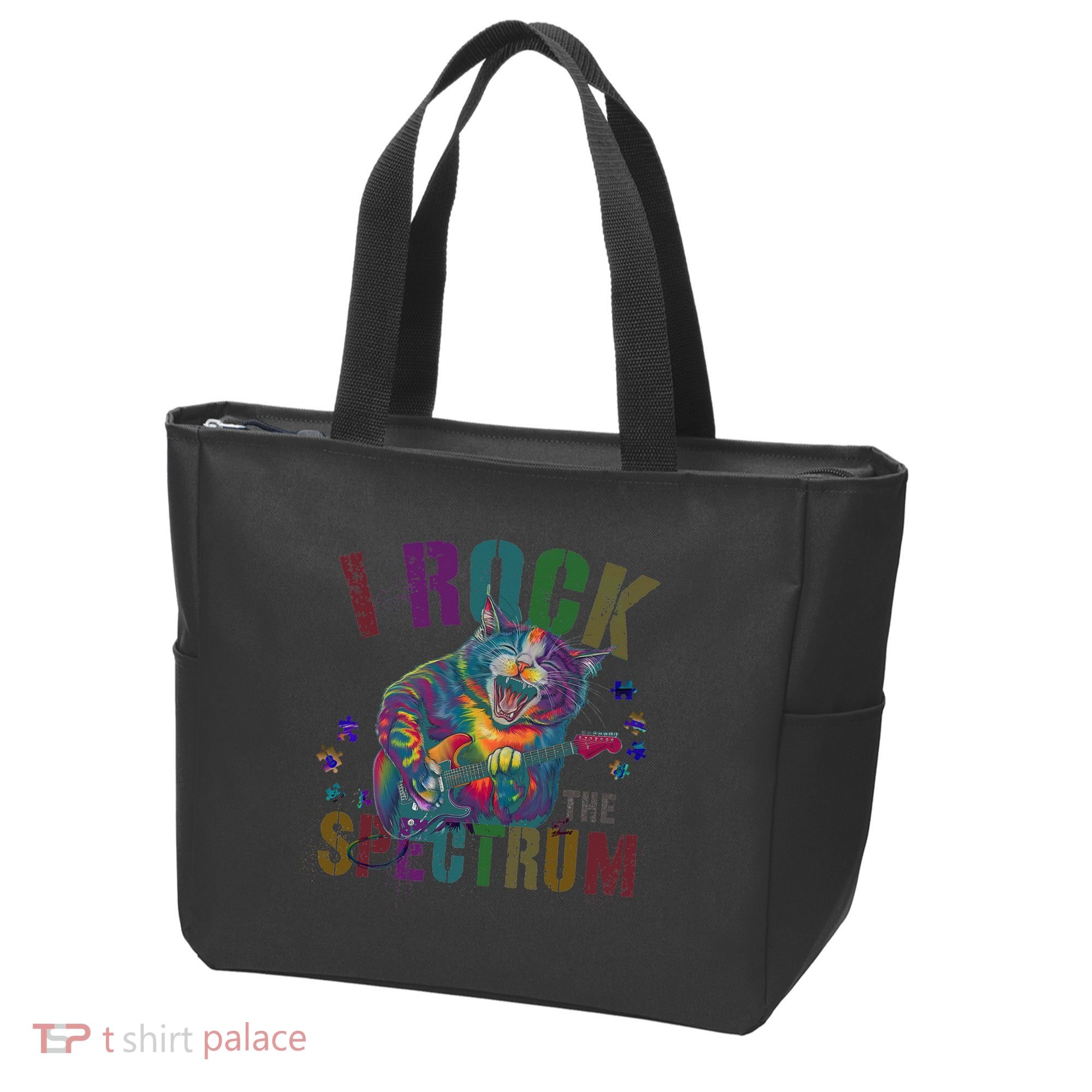 Cute I ROCK THE SPECTRUM Autism Awareness Mommy Respect Tote Bag