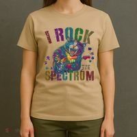 Cute I ROCK THE SPECTRUM Autism Awareness Mommy Respect T-Shirt thumb 4