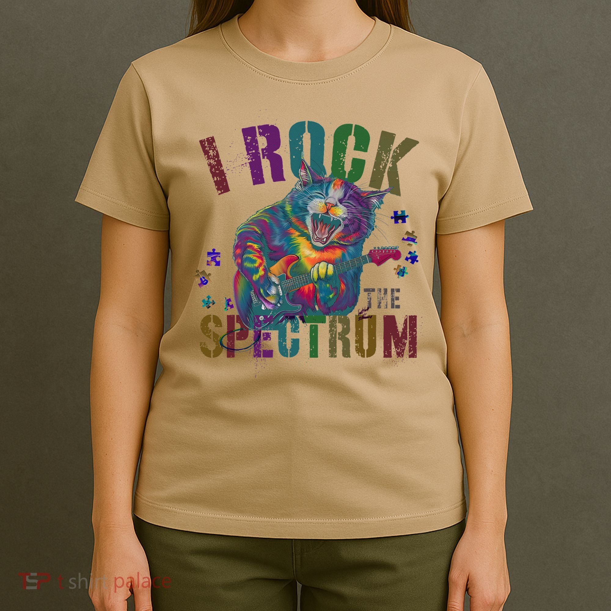 Cute I ROCK THE SPECTRUM Autism Awareness Mommy Respect T-Shirt