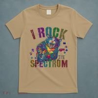 Cute I ROCK THE SPECTRUM Autism Awareness Mommy Respect T-Shirt thumb 5