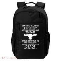 Can I Refill Your Eggnog Funny Christmas Vacation Quote Backpack thumb 0