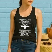 Can I Refill Your Eggnog Funny Christmas Vacation Quote Women's Tank Top thumb 2
