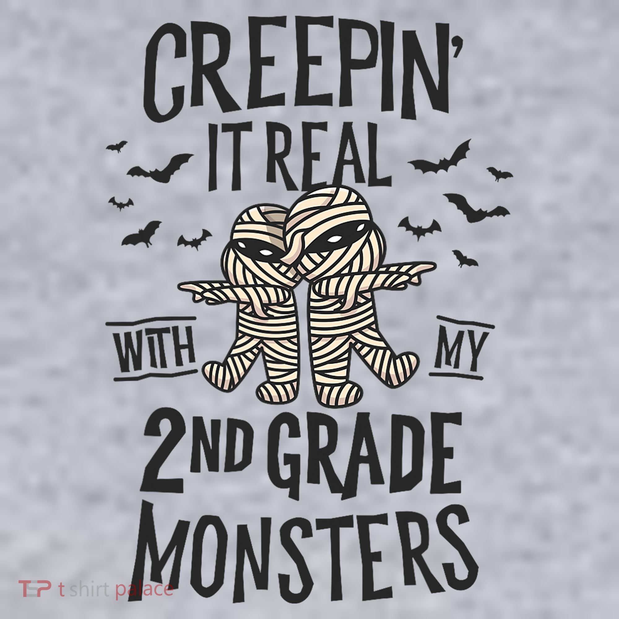 Creepin It Real With My 2nd Grade Monsters Halloween Teacher Women's Sweatshirt