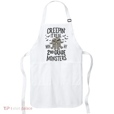 Creepin It Real With My 2nd Grade Monsters Halloween Teacher Apron