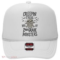 Creepin It Real With My 2nd Grade Monsters Halloween Teacher Hat thumb 0