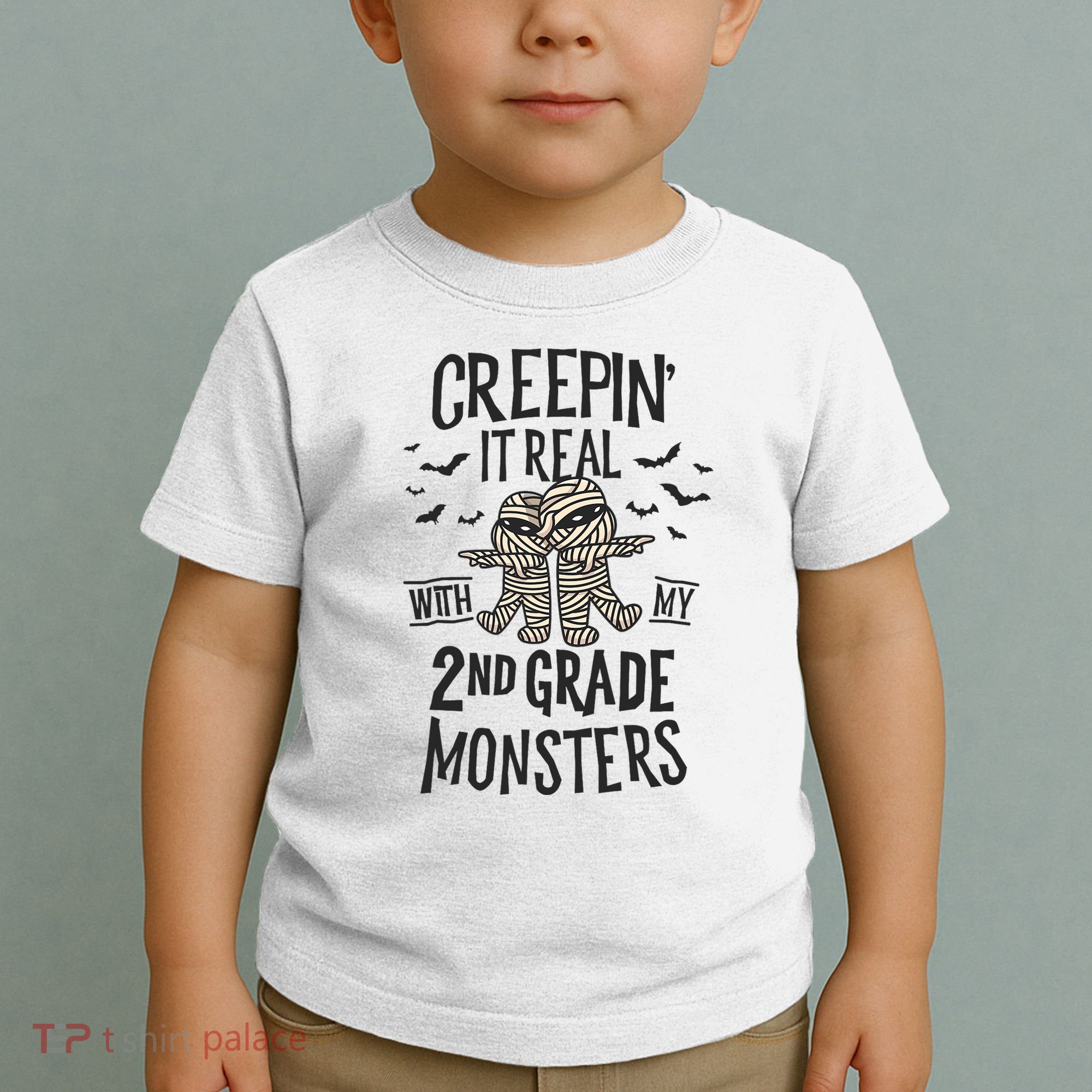 Creepin It Real With My 2nd Grade Monsters Halloween Teacher Toddler T-Shirt