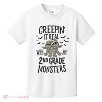 Creepin It Real With My 2nd Grade Monsters Halloween Teacher Kids T-Shirt thumb 0