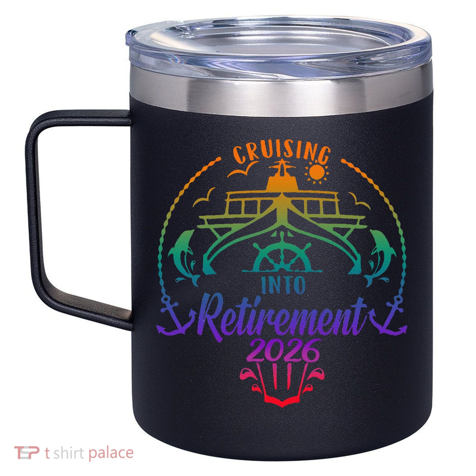 Cruising Into Retirement 2026 12oz Stainless Steel Coffee Mug