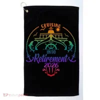 Cruising Into Retirement 2026 Golf Towel thumb 0