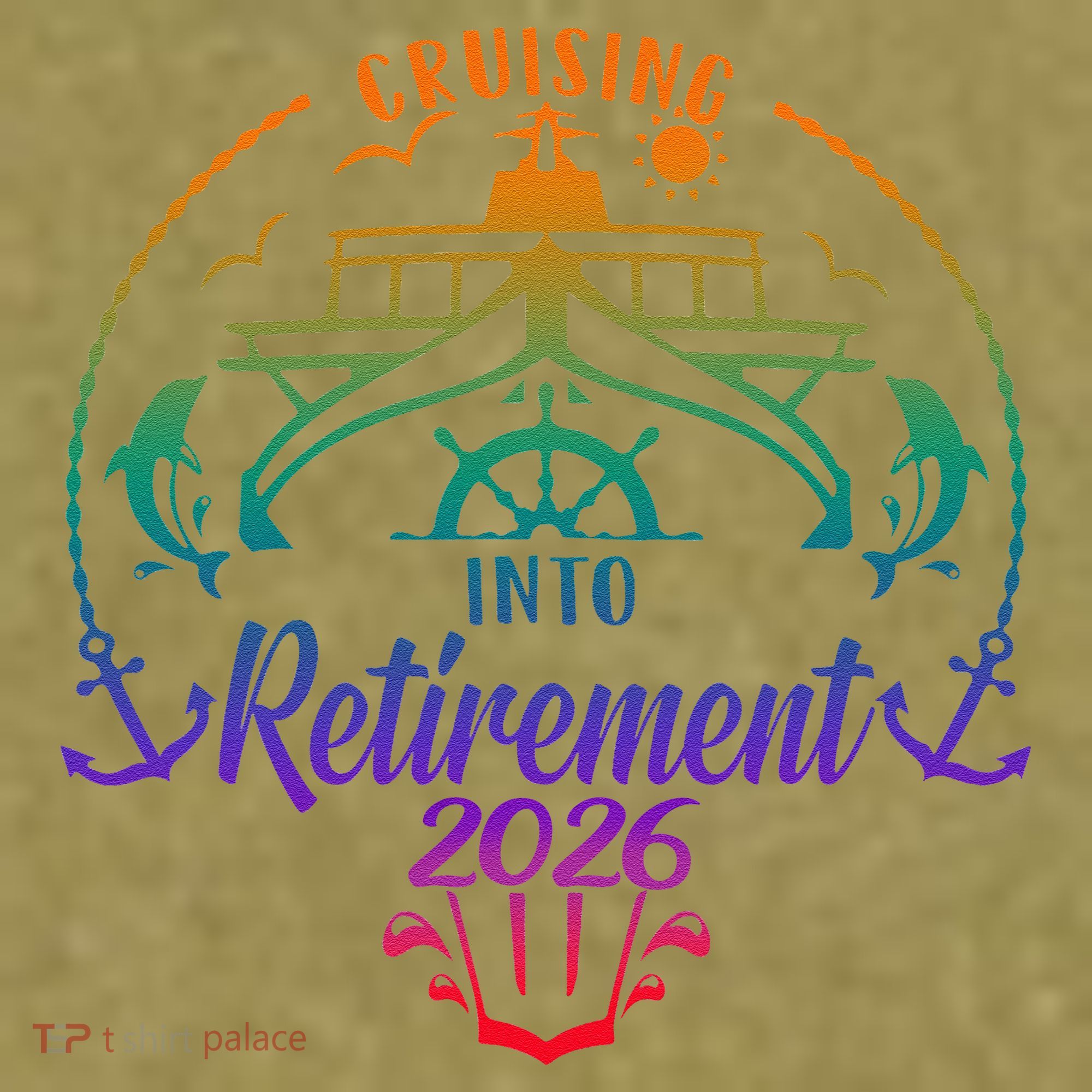 Cruising Into Retirement 2026 Garment-Dyed Women's Muscle Tee