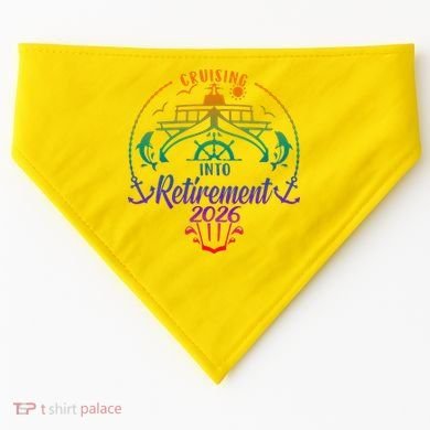 Cruising Into Retirement 2026 USA-Made Doggie Bandana