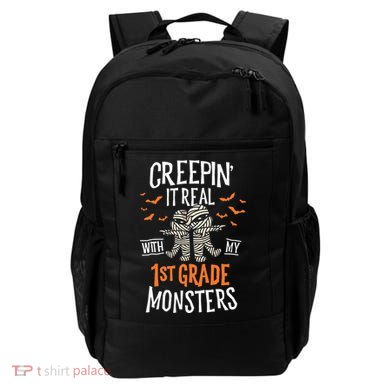 Creepin It Real With My 1st Grade Monsters Halloween Teacher Backpack