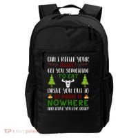 Can I Refill Your Eggnog Funny Christmas Movie Quote Backpack thumb 0