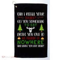 Can I Refill Your Eggnog Funny Christmas Movie Quote Golf Towel thumb 0