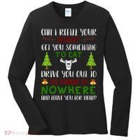 Can I Refill Your Eggnog Funny Christmas Movie Quote Women's Long Sleeve Shirt thumb 0