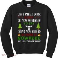 Can I Refill Your Eggnog Funny Christmas Movie Quote Kids Sweatshirt thumb 0