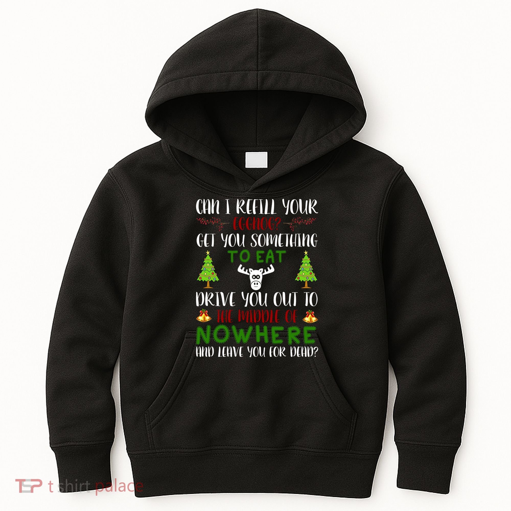 Can I Refill Your Eggnog Funny Christmas Movie Quote Kids Hoodie