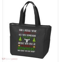 Can I Refill Your Eggnog Funny Christmas Movie Quote Tote Bag thumb 3