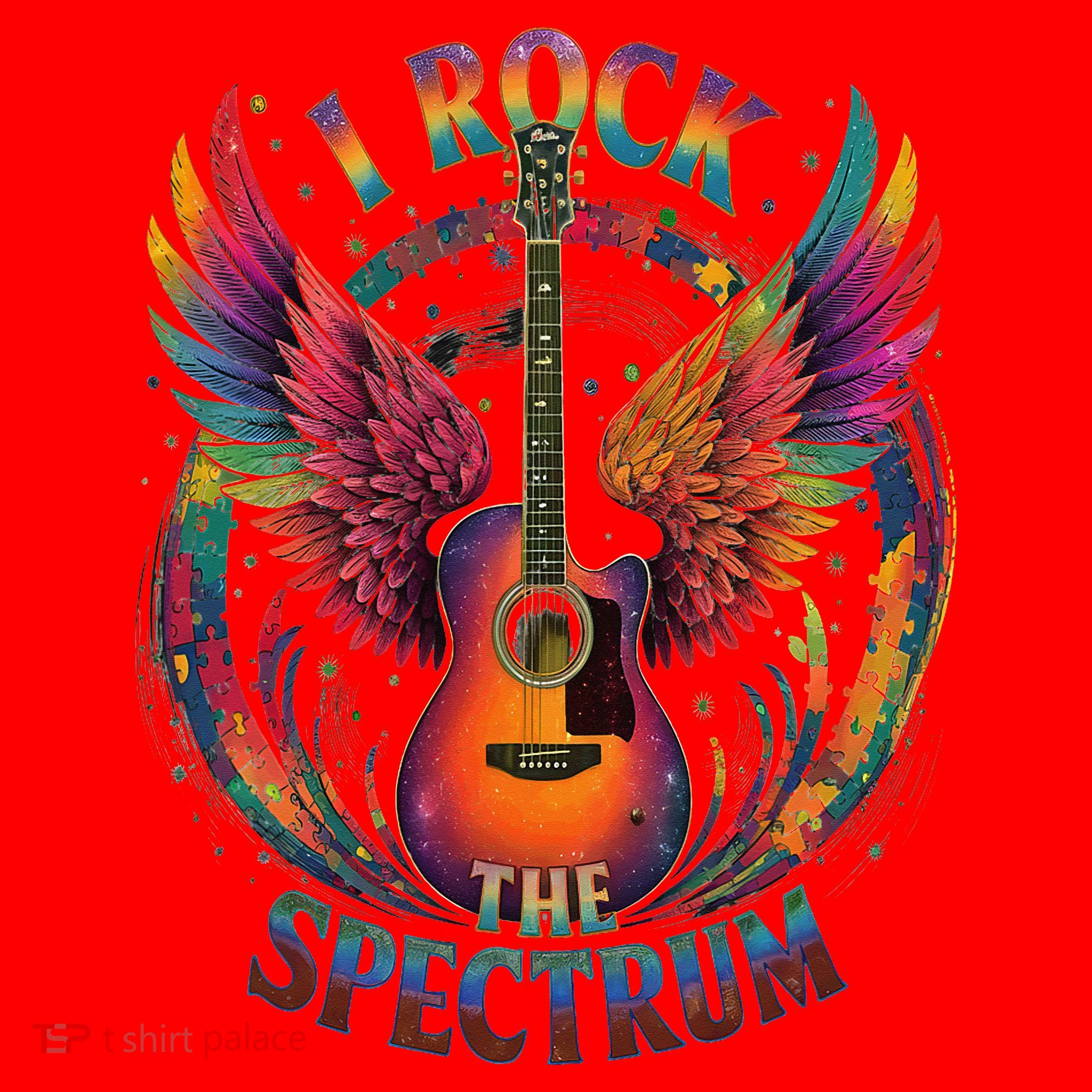 Cute I ROCK THE SPECTRUM Autism Dad Peace Love Unique I Santa Hat