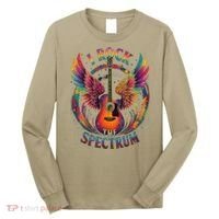 Cute I ROCK THE SPECTRUM Autism Dad Peace Love Unique I Long Sleeve Shirt thumb 0