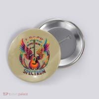 Cute I ROCK THE SPECTRUM Autism Dad Peace Love Unique I Button thumb 0