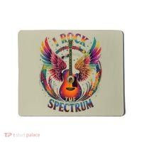 Cute I ROCK THE SPECTRUM Autism Dad Peace Love Unique I Mousepad thumb 0