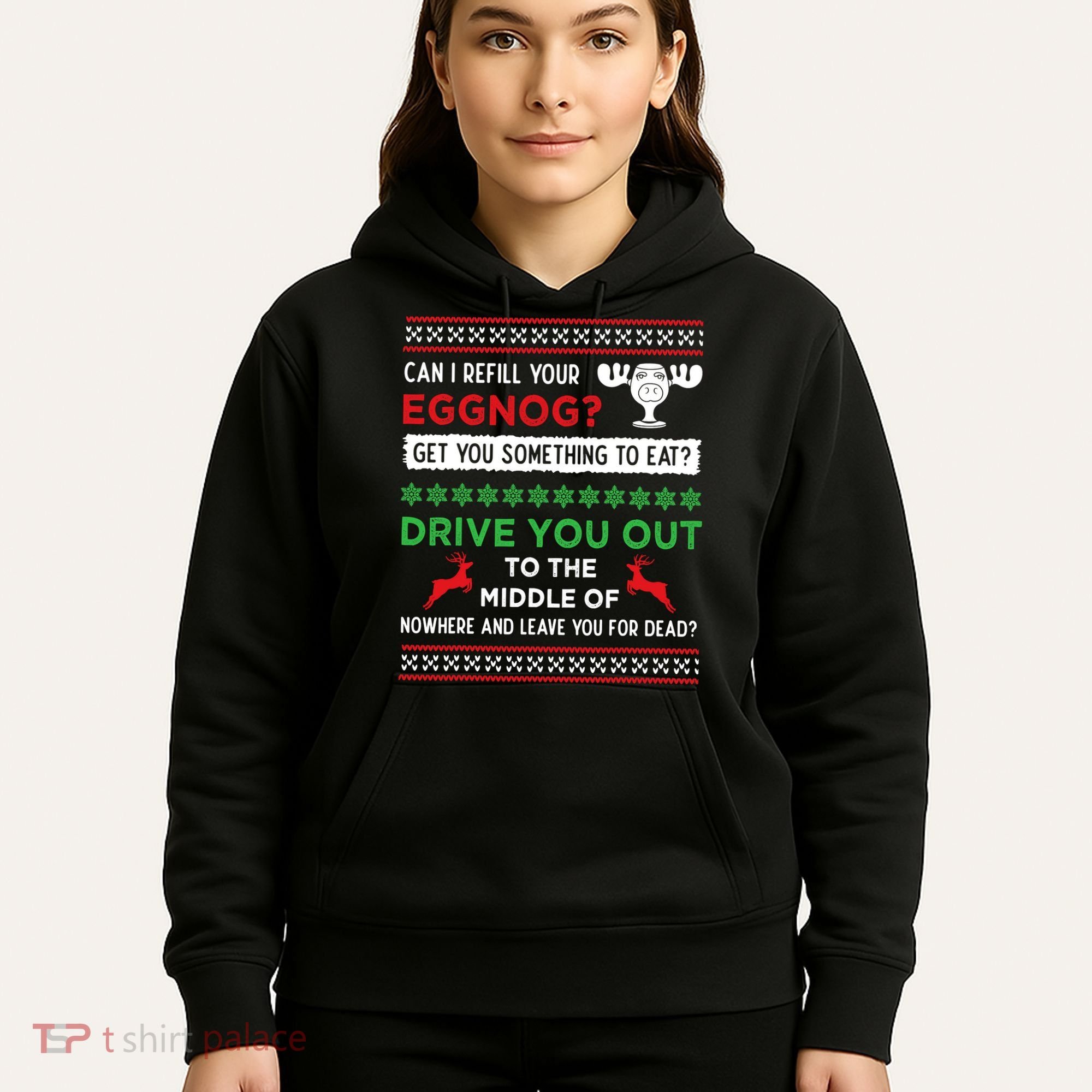 Can I Refill Your Eggnog Funny Christmas Vacation Quote Hoodie