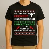 Can I Refill Your Eggnog Funny Christmas Vacation Quote T-Shirt thumb 3