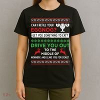 Can I Refill Your Eggnog Funny Christmas Vacation Quote T-Shirt thumb 4