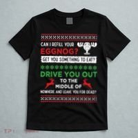 Can I Refill Your Eggnog Funny Christmas Vacation Quote T-Shirt thumb 5