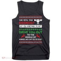 Can I Refill Your Eggnog Funny Christmas Vacation Quote Tank Top thumb 0